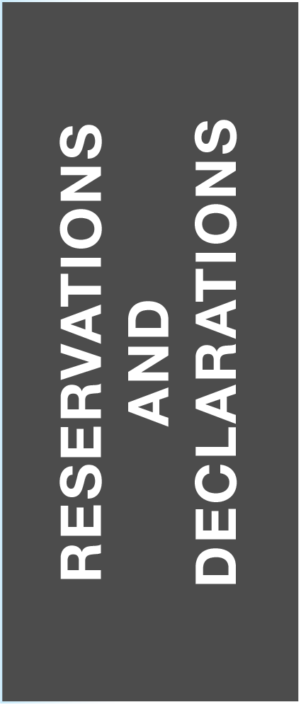 Reservations and Declarations